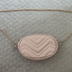 Pink leather purse